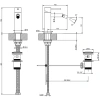 смеситель gessi gessi316 54007#707 для биде, с донным клапаном, цвет шлифованное black metal pvd