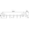 вешалка для полотенец haiba hb1615-5 цвет хром