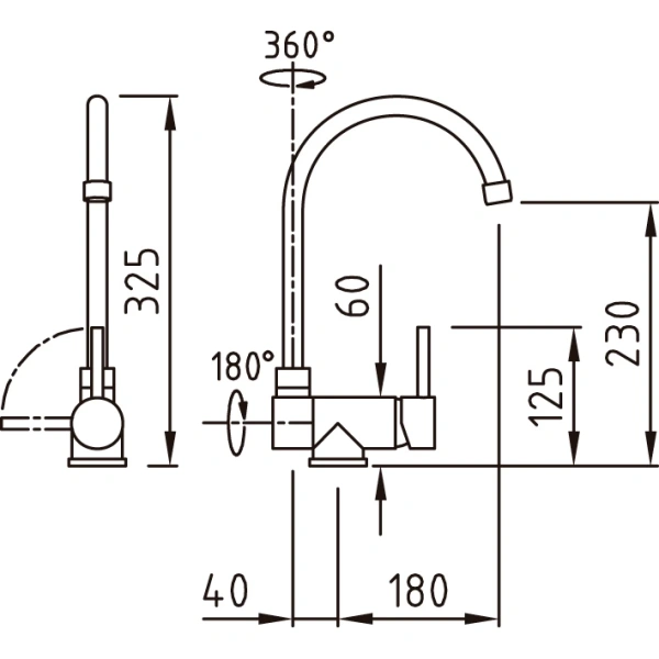 смеситель для кухни clever caiman urban 96095