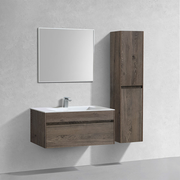 тумба под раковину vincea chiara 100 vmc-2c100ro подвесная r.oak