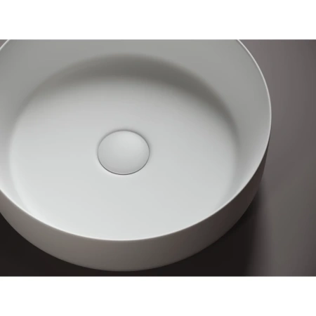раковина ceramicanova element cn6022mw накладная, ø39 см, белая матовая