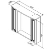 зеркало со шкафом damixa redblu palace one 85 m41mpx0851wg с подсветкой белый