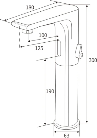 смеситель для раковины bewash photocell bwam0bh8038 сенсорный, хром