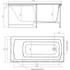 акриловая ванна timo ritta 170x75 ritta1775 без гидромассажа