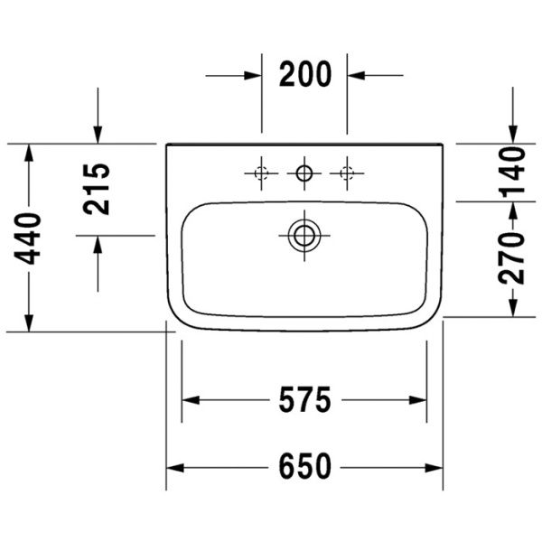 раковина подвесная duravit durastyle 2324650070