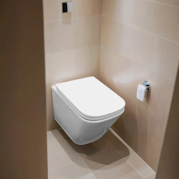 унитаз azario armonia az-2403 подвесной, безободковый, с сиденьем микролифт, глянцевый белый