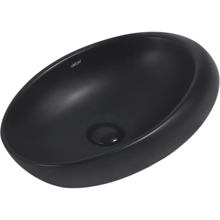 раковина 49x31 см abber bequem ac2107mb, цвет черный матовый
