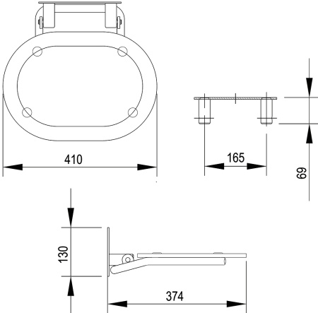 сиденье для душа ravak ovo chrom clear/stainless b8f0000029