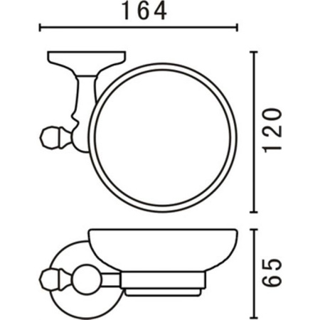 мыльница art&max antic crystal am-e-2699asj бронза