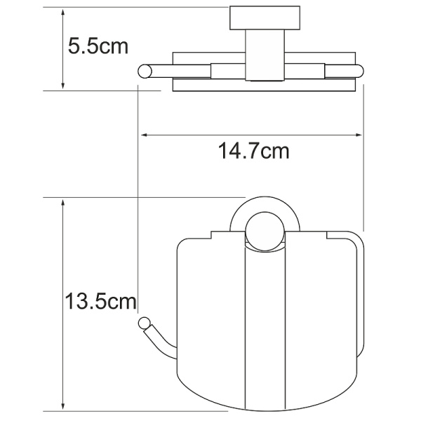 Держатель туалетной бумаги WasserKRAFT Donau K-9425 с крышкой, цвет хром