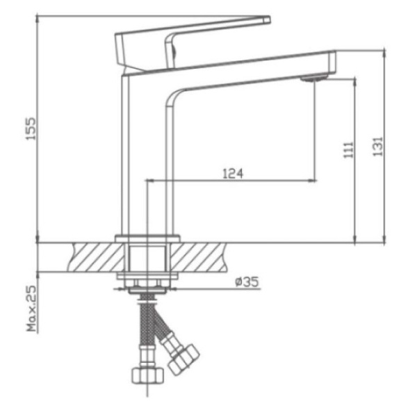 смеситель для раковины haiba hb10615 цвет хром