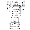 смеситель для ванны hansgrohe logis 71400000