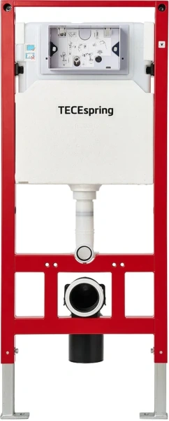 инсталляция tece tecespring s401204 для унитаза, 4 в 1 , с кнопкой смыва черный матовый