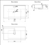 раковина полувстраиваемая melana 77 см mln-e75 (9075e)