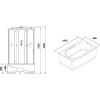 душевая кабина niagara ultra 150x70 ng-5150-01 с гидромассажем стекло тонированное