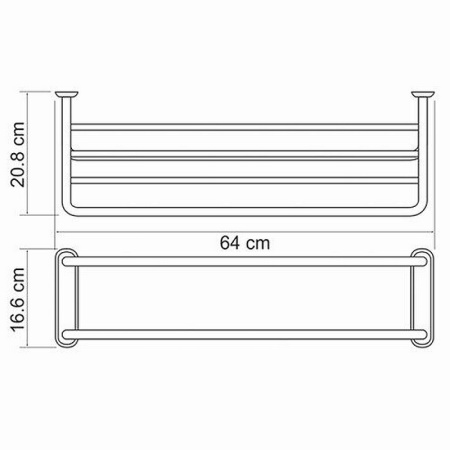 полка для полотенец wasserkraft k-888 цвет хром