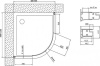 душевой уголок vegas glass zs-f 110*90 07 02 профиль матовый хром, стекло шиншилла