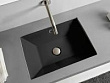 Раковина Scarabeo Teorema 2.0 5134 49 BK встраиваемая снизу, прямоугольная, BIOKER, 45x36 см, Ardesia matt (черный матовый)