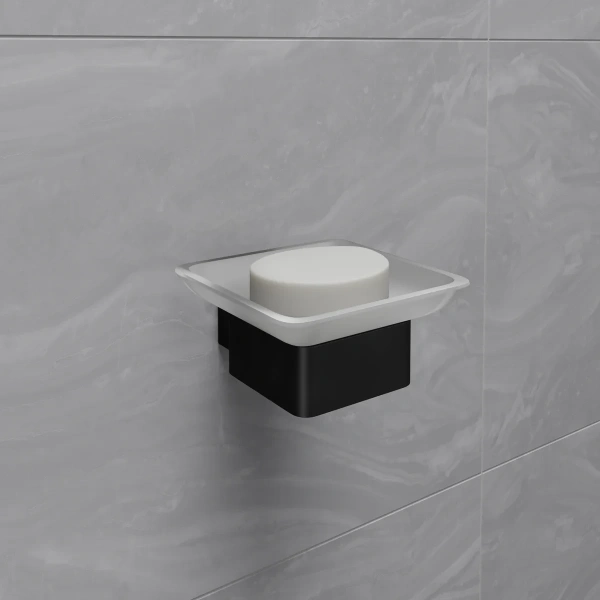 Мыльница Lemark Smooth line 9742017 черный