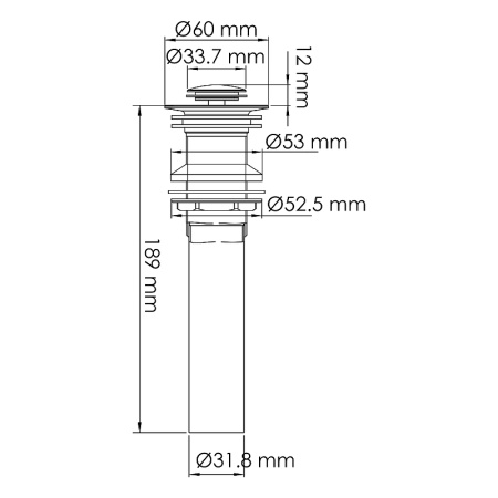 донный клапан wasserkraft a250 click-clack, черный