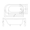 акриловая ванна cerutti spa classic 157x74 ct9323 без гидромассажа
