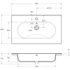 раковина полувстраиваемая belbagno love 80 lov-800-lvb белая
