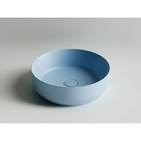раковина ceramicanova element cn6022ml накладная, ø39 см, голубая матовая