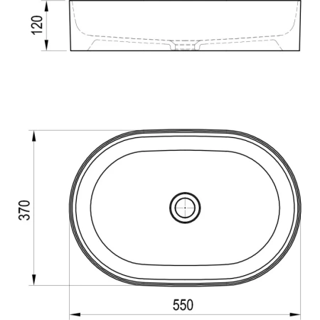 раковина-чаша ravak ceramic o slim 55 см xjx01155001, белая