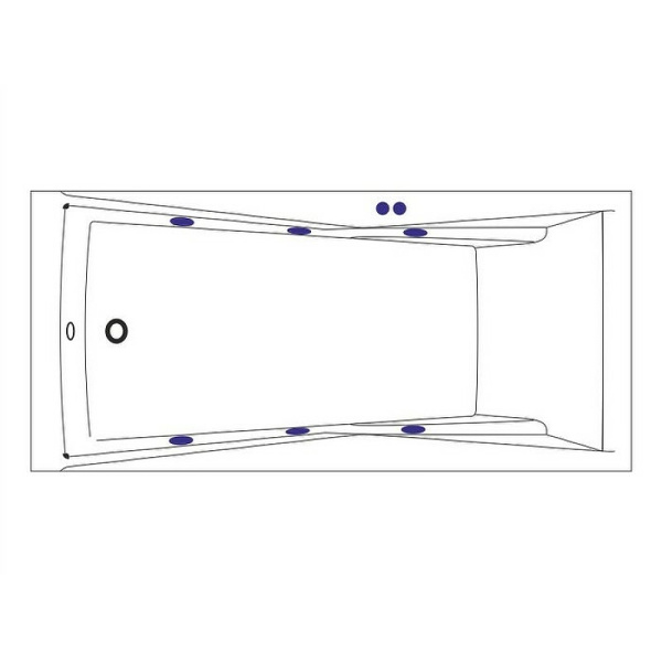 акриловая ванна excellent palace 170x75 "soft" цвет хром