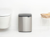 мусорное ведро brabantia bo 230486 12 л, матовая сталь