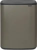 мусорное ведро brabantia bo touch bin 223068 60 л, платиновое