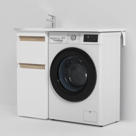 раковина над стиральной машиной am.pm x-joy 100 l m85awpl1001wg, белая