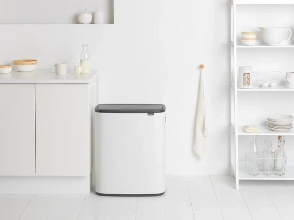 Мусорное ведро Brabantia Bo Touch Bin 221408 30+30 л, белое