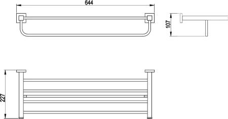 полка timo selene 10058/00 chrome для полотенец