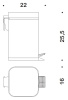 ведро для мусора colombo design black&white b9210.cr цвет хром