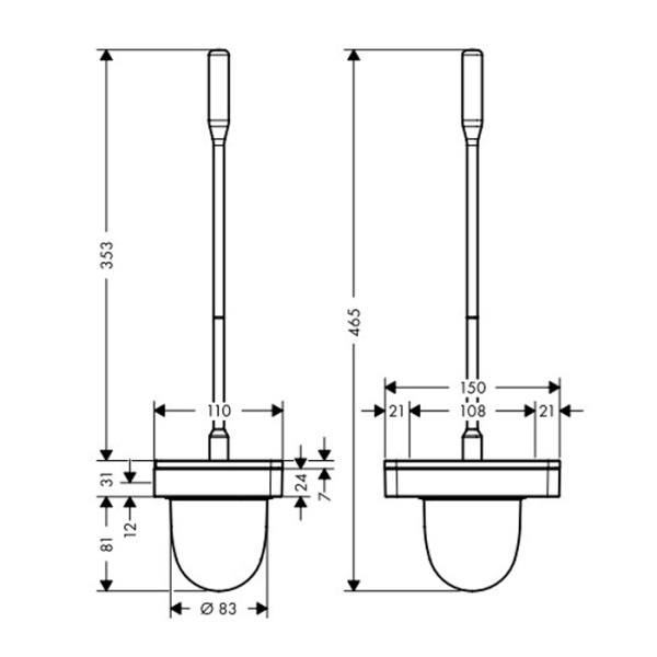 Ёршик для унитаза Axor Universal 42835000