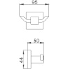 двойной крючок haiba hb8605-2 цвет хром