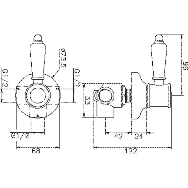 переключающий вентиль huber victorian 653.vt01h.cr