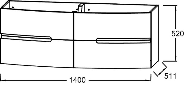 тумба под раковину jacob delafon nona 140 eb1891ru-g98 подвесная темно-синяя 379826