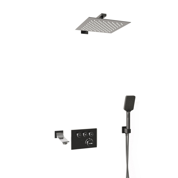 комплект wasserkraft wiese 8400 a8458.182.200.186.195.202.176 thermo встраиваемый, для ванны, оружейная сталь