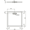 акриловый душевой поддон ideal standard ultraflat new t4467v3 90x90 см