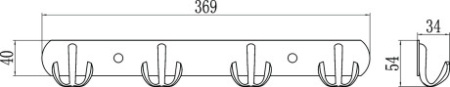 планка с крючками savol s-002254