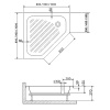 акриловый поддон для душа rgw acrylic bt/cl-s-a 100x100 16180500-51-a белый