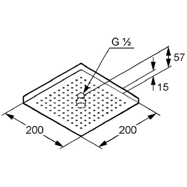 верхний душ 200 мм kludi a-qa 665300500