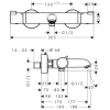 термостат для ванны hansgrohe ecostat comfort 13114000, хром