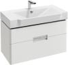тумба под раковину jacob delafon reve eb1135-g1c 80 см белый лак, 2 ящика