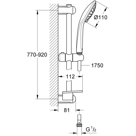 душевой гарнитур grohe euphoria 27225001