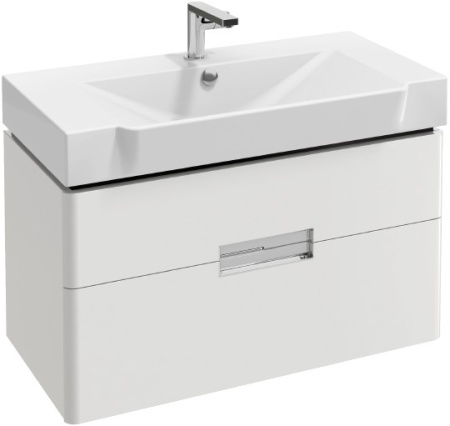 тумба под раковину jacob delafon reve eb1135-g1c 80 см белый лак, 2 ящика