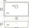 мойка кухонная omoikiri tadzava 75-u/i-in ultra 15
