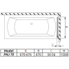 шторка для ванны radaway carena pnj 67 r коричневое